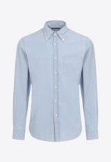 Washed Denim Long-Sleeved Shirt