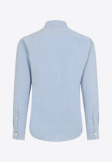 Washed Denim Long-Sleeved Shirt