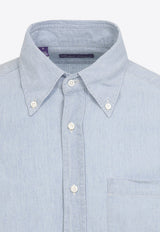 Washed Denim Long-Sleeved Shirt