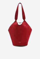 Mini Lotus Suede Bucket Bag