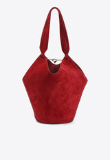 Mini Lotus Suede Bucket Bag