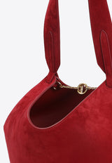 Mini Lotus Suede Bucket Bag