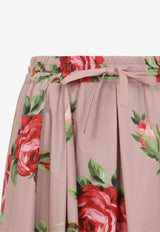 Floral Print Midi Skirt