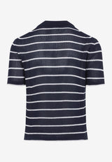 Striped Short-Sleeved Polo T-shirt