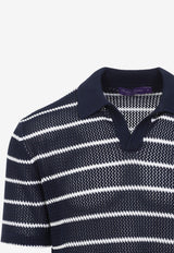 Striped Short-Sleeved Polo T-shirt