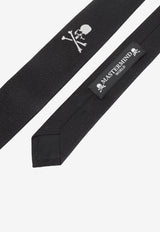 Skull-Print Silk Tie