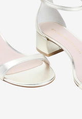 Nudist Block 35 Metallic Leather Sandals