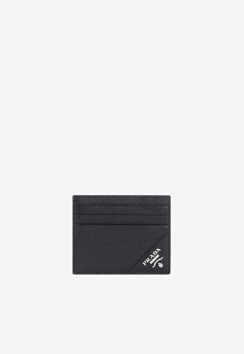 Logo-Plaque Leather Cardholder