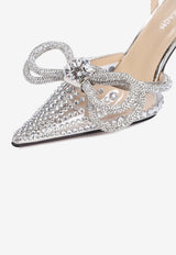 95 Double Bow Crystal-Embellished Pumps