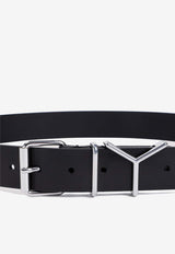 Y-logo Leather Belt
