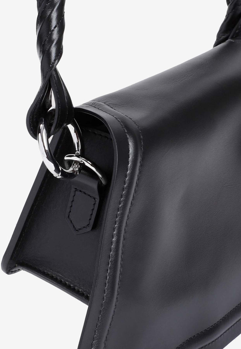 Mini Wire Top Handle Bag in Leather