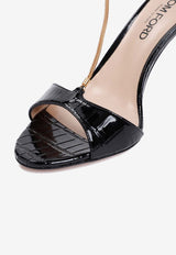 85 Croc-Embossed Leather Sandals
