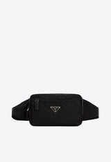 Re-Nylon and Leather Belt Bag