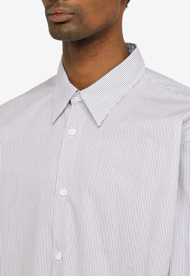Dries Van Noten Croom Striped Long-Sleeved Shirt 0207138330/O_DRVNO-504 Blue
