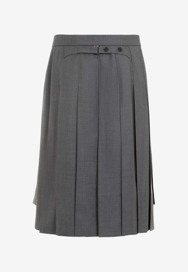 Pleated Knee-Length Skirt