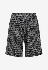 B Logo Silk Shorts