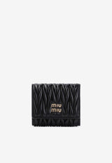 Logo Wallet in Matelassé Nappa Leather