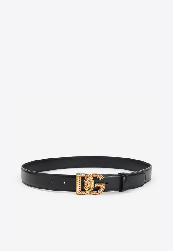 DG Logo Leather Belt