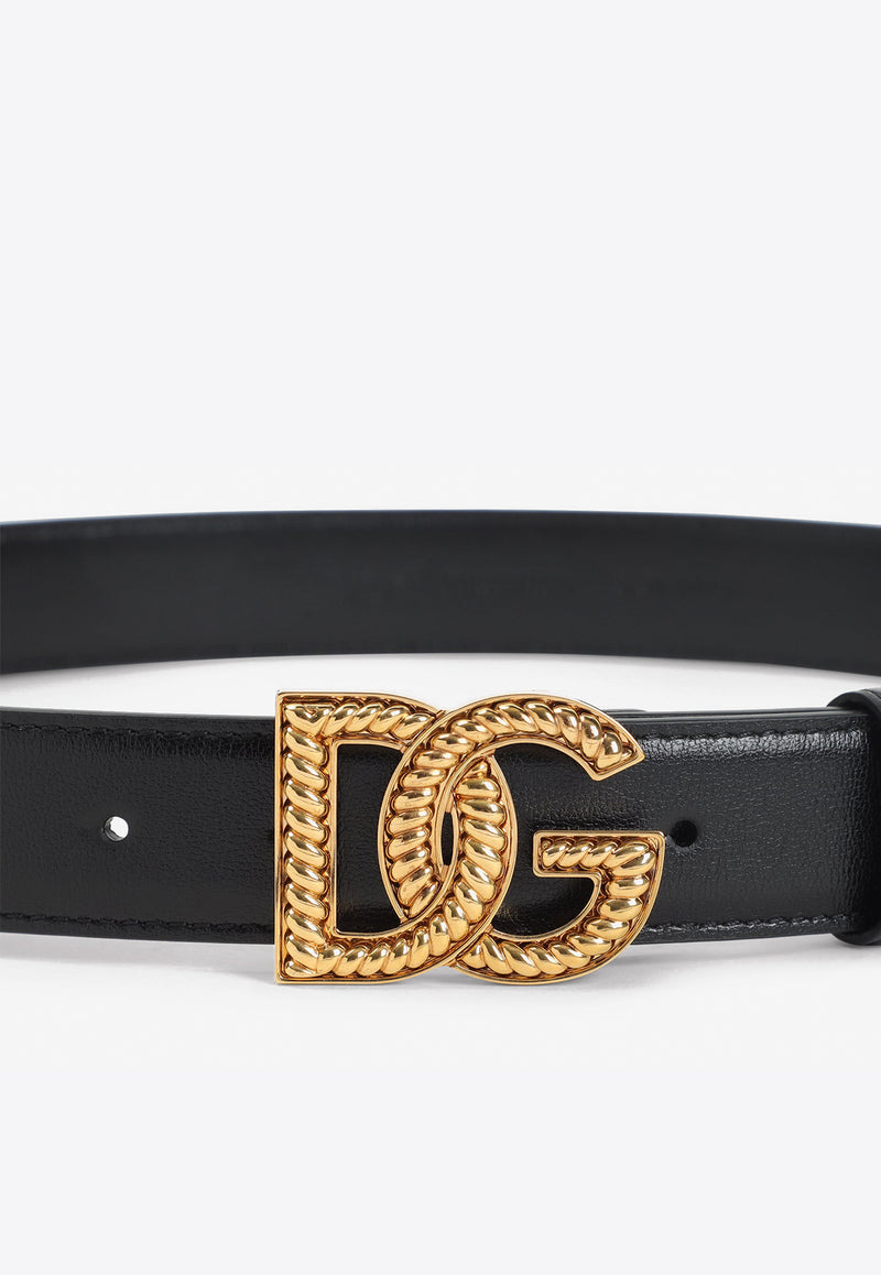 DG Logo Leather Belt