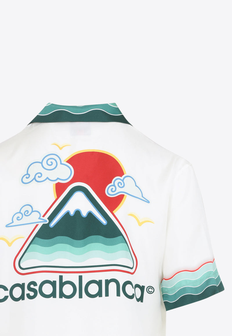 Graphic-Print Bowling Shirt