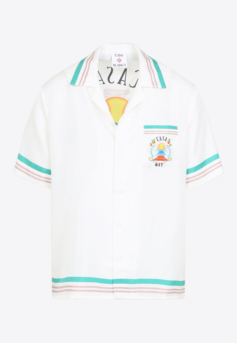 Graphic-Print Bowling Shirt