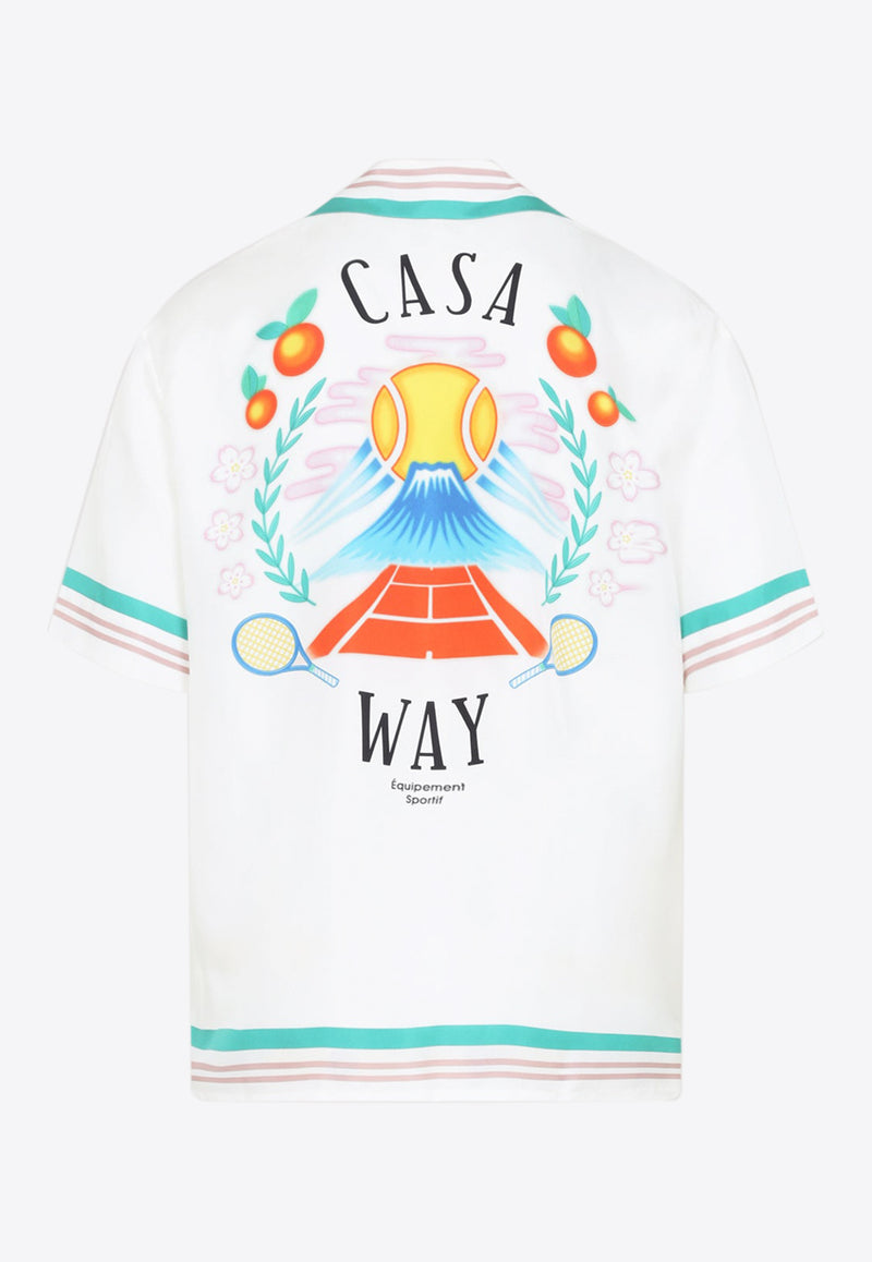 Graphic-Print Bowling Shirt