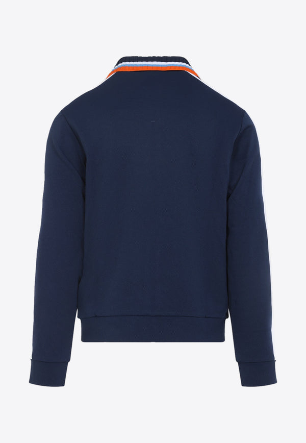 Logo-Embriodered Pique Track Jacket
