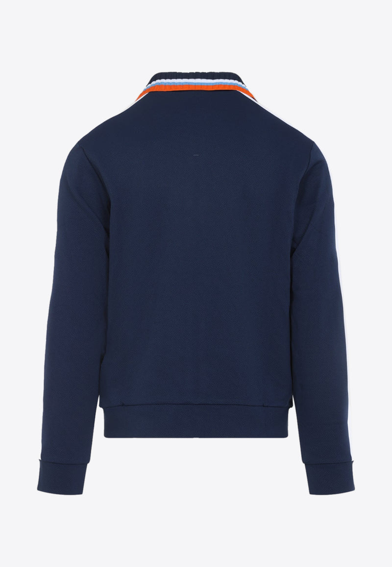 Logo-Embriodered Pique Track Jacket
