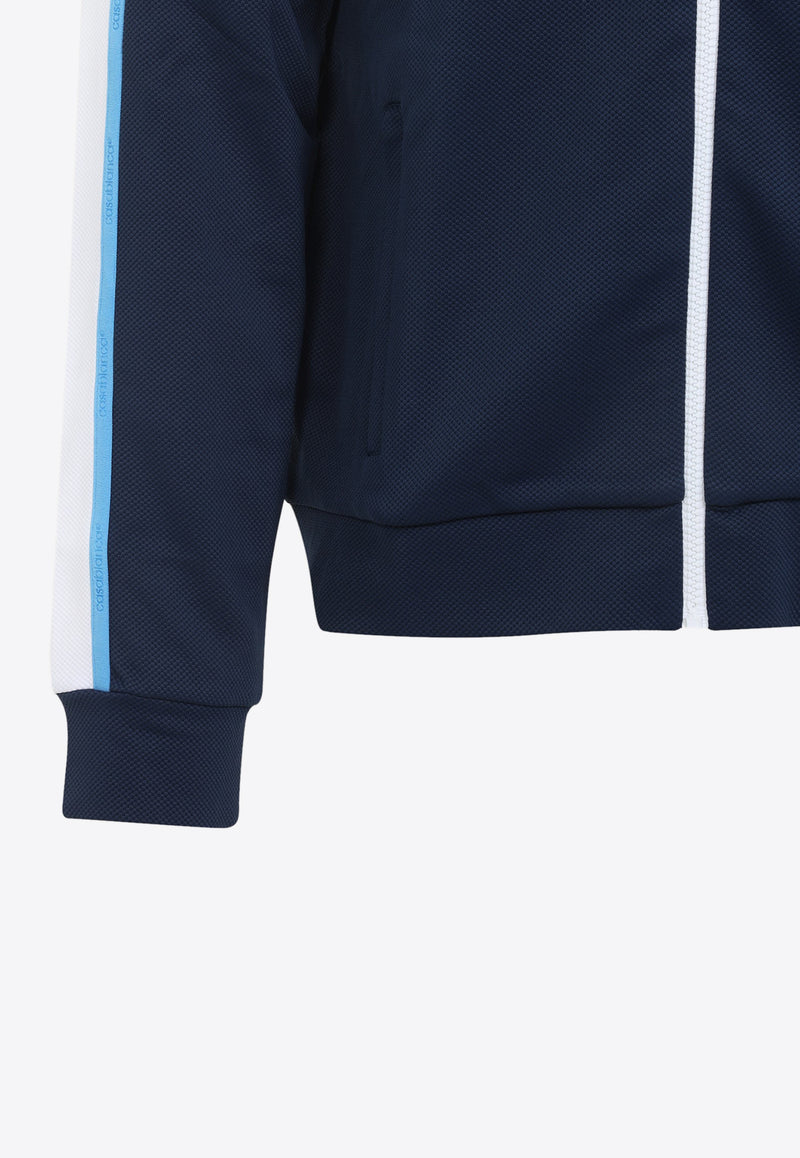 Logo-Embriodered Pique Track Jacket