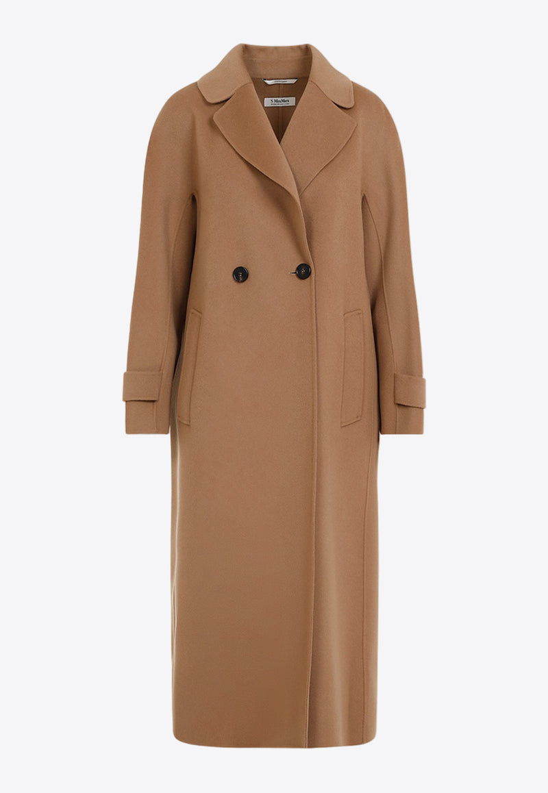 Ebony Double-Breasted Wool Coat