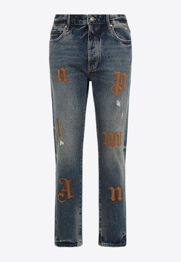 Logo Patch Slim Jeans