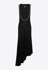 Ribbed Asymmetric Maxi Dress