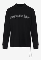 Foamy Skull Print Long-Sleeved T-shirt