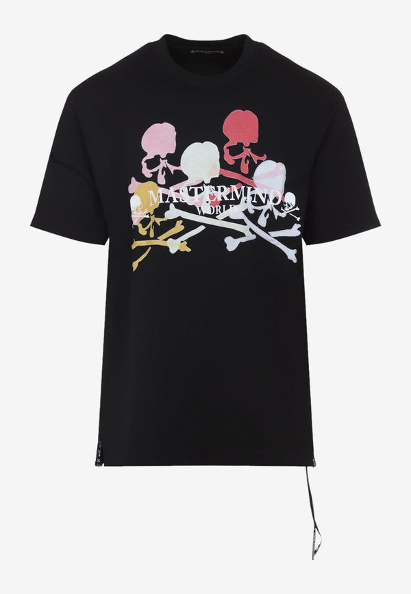 Multi Skulls Print T-shirt