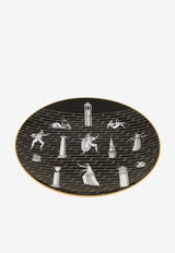 Ginori 1735 Passeggiata Archeologica Gio Ponti Plate Black 020RG00 FPT000010330G00122600