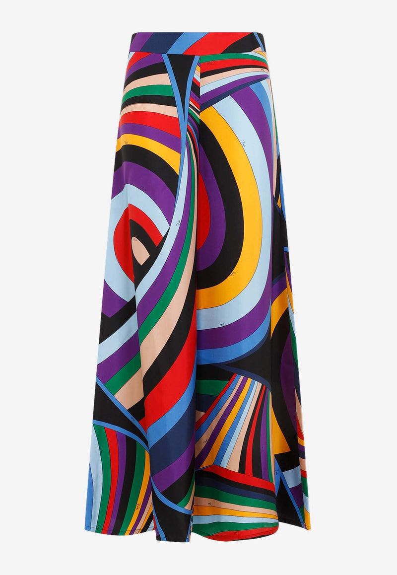 Iride Print Wide-Leg Pants