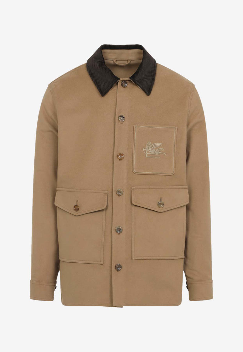 Logo-Embordered Overshirt