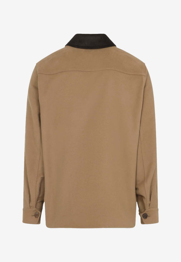 Logo-Embordered Overshirt