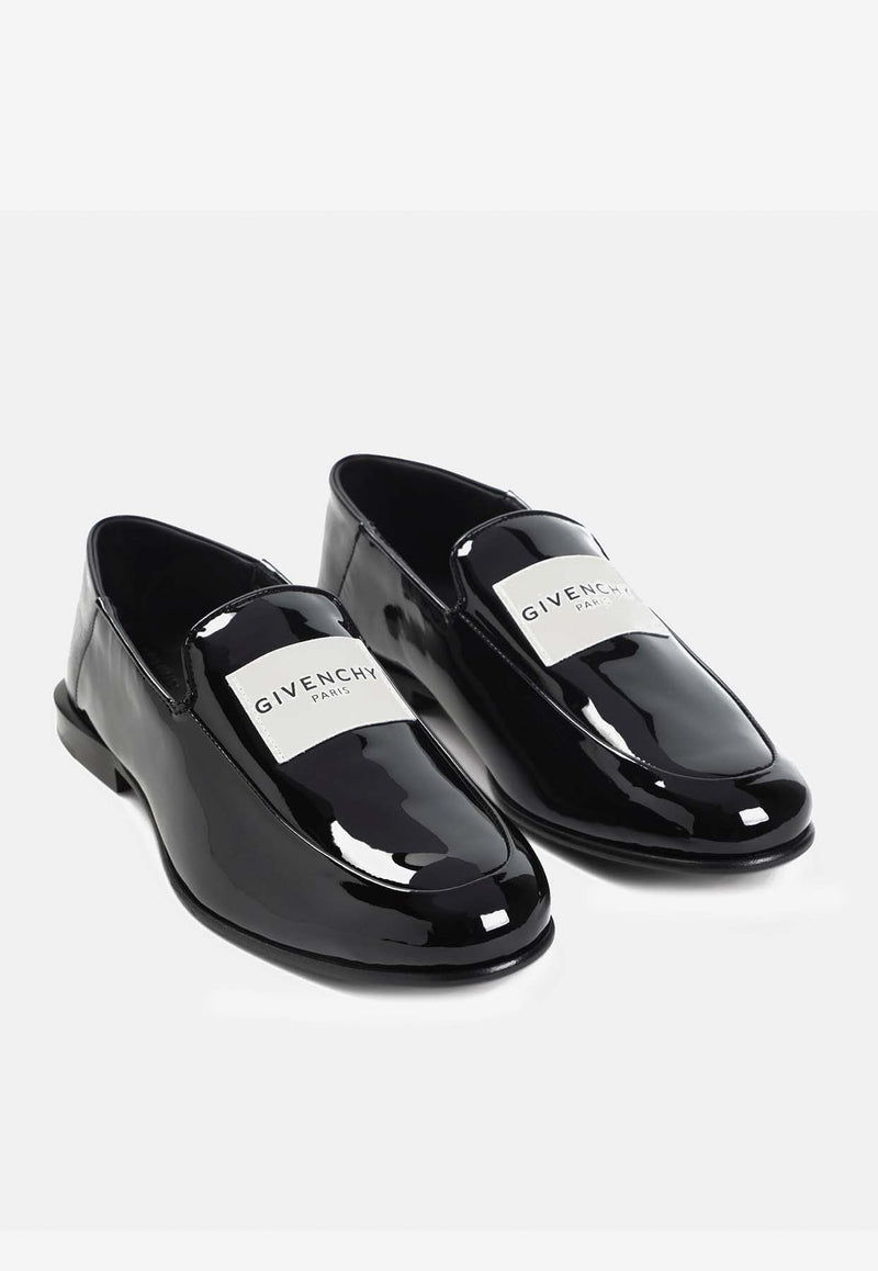 Label Leather Loafers