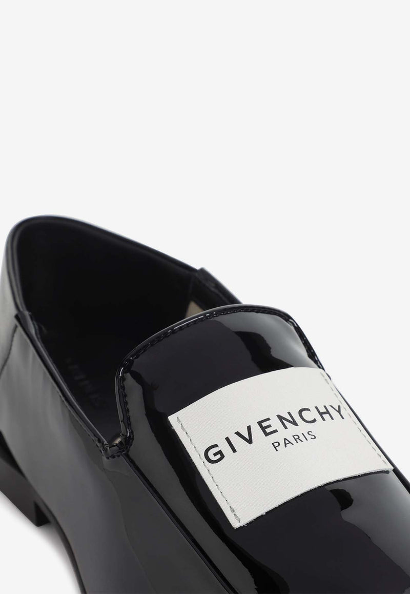 Label Leather Loafers