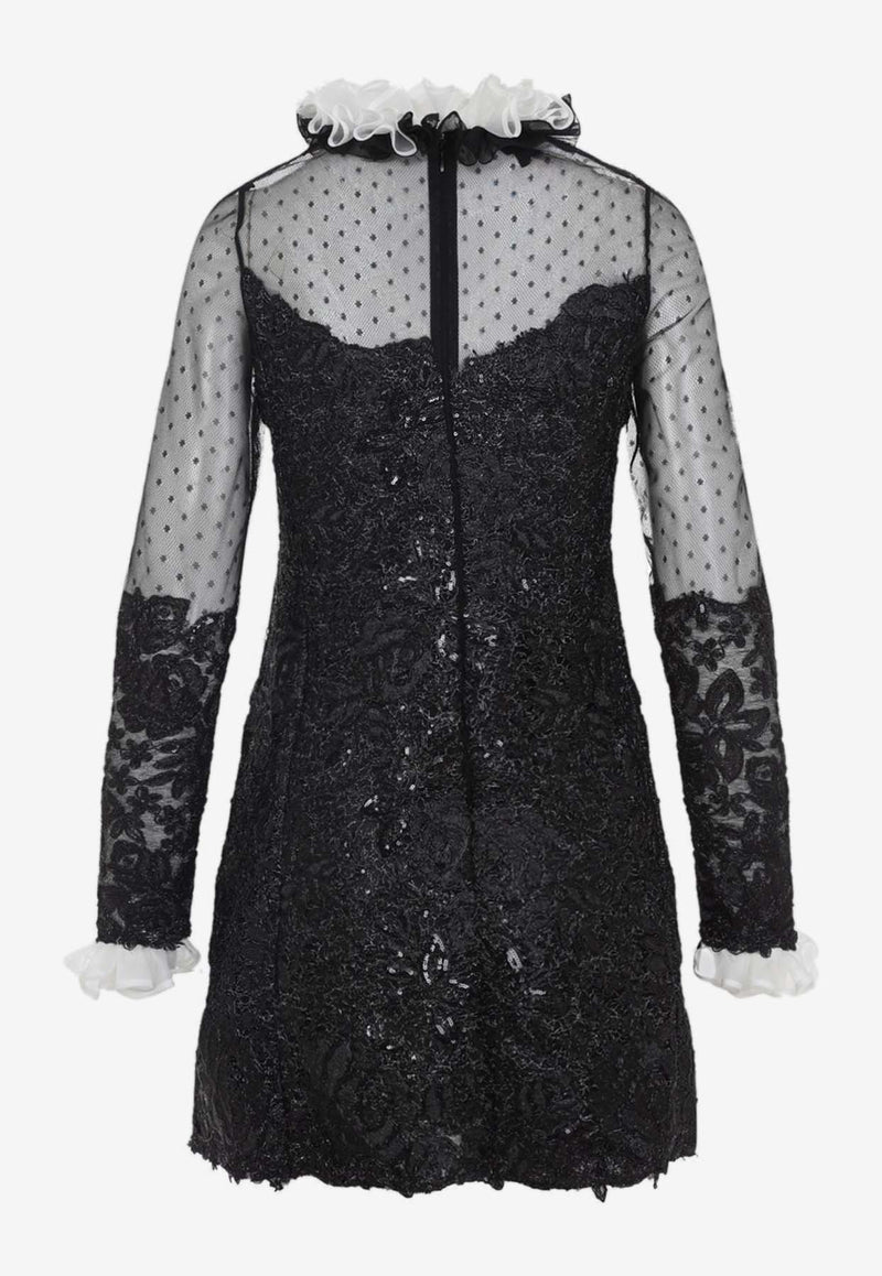 Sequin-Embellished Mini Dress