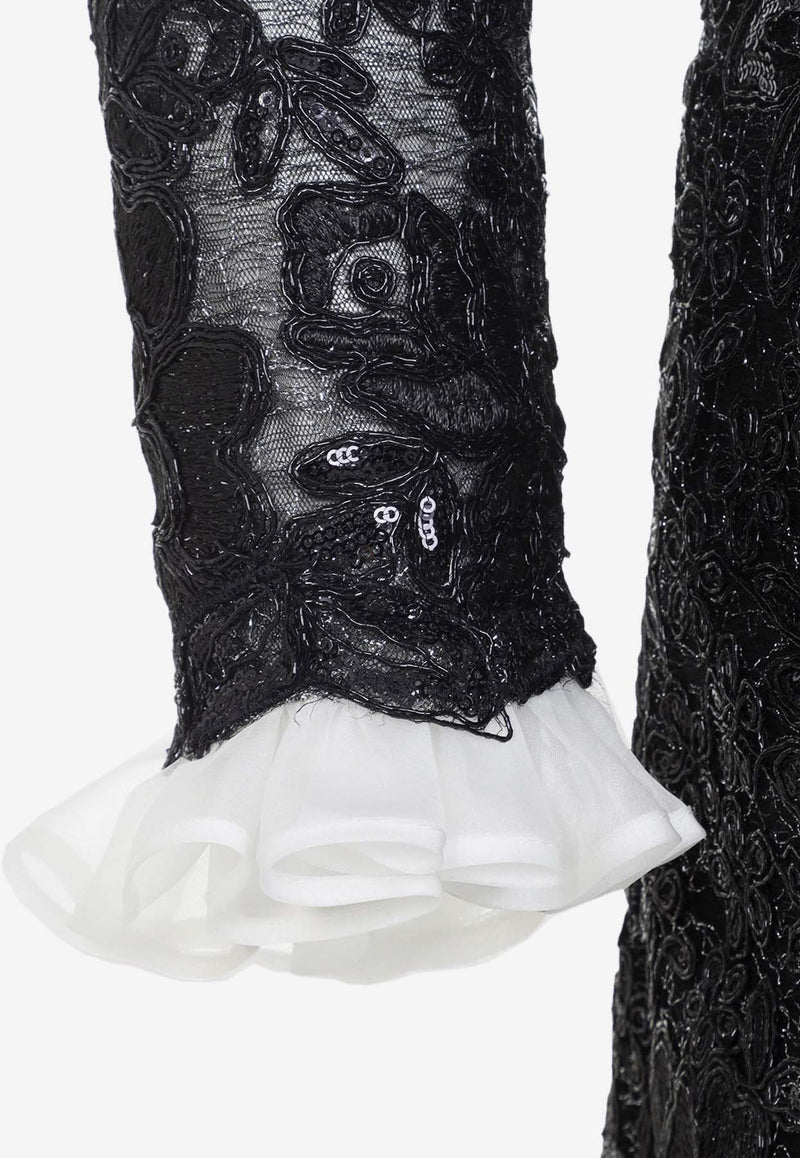 Sequin-Embellished Mini Dress