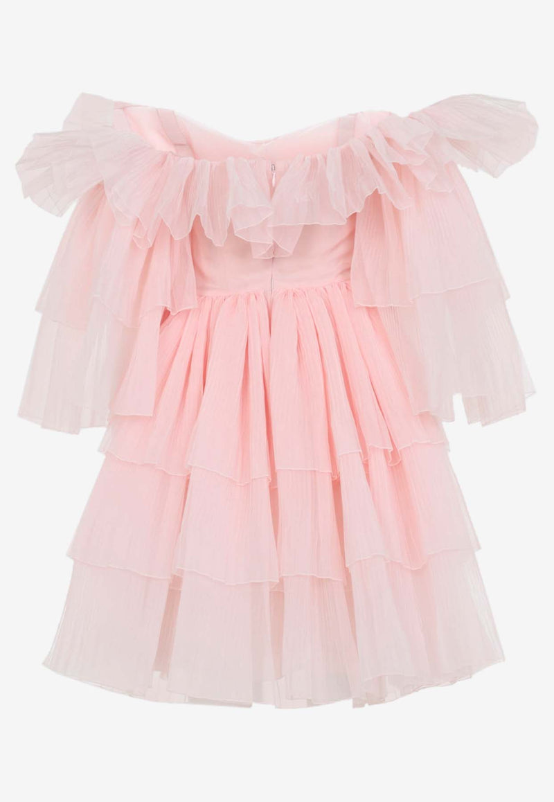 Off-Shoulder Ruffled Mini Dress