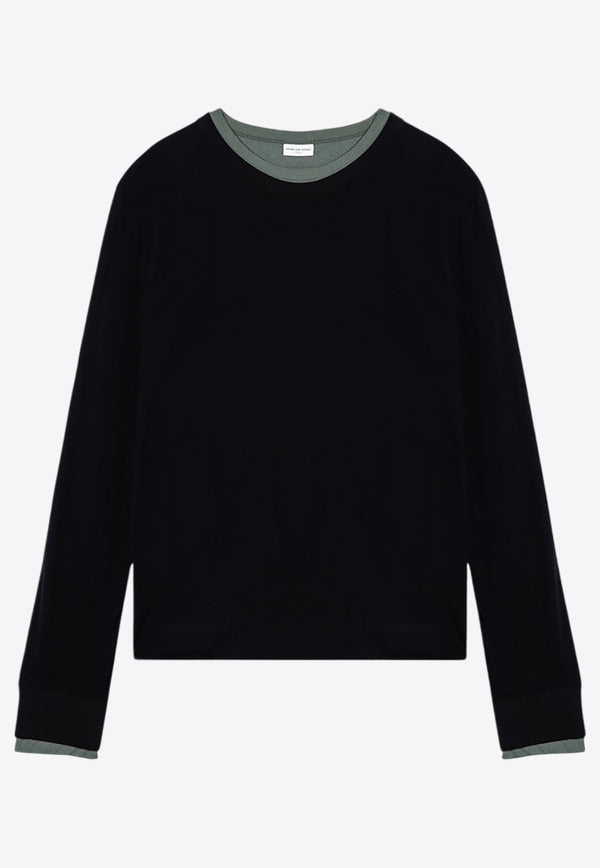 Dries Van Noten Basic Long-Sleeved T-shirt Black 0211479606/P_DRVNO-900