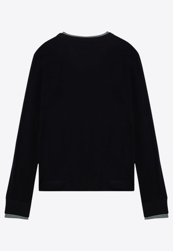 Dries Van Noten Basic Long-Sleeved T-shirt Black 0211479606/P_DRVNO-900