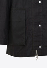 X GANNI Hood Check Wax Jacket