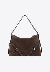 Medium Voyou Suede Shoulder Bag