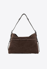 Medium Voyou Suede Shoulder Bag