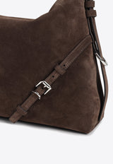Medium Voyou Suede Shoulder Bag
