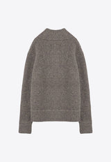 Dries Van Noten Buttoned Wool Sweater Gray 0212559705/P_DRVNO-813